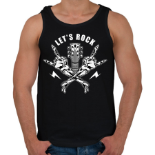 PRINTFASHION Rock - Férfi atléta - Fekete atléta, trikó
