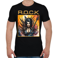 PRINTFASHION rock - Férfi póló - Fekete férfi póló