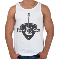 PRINTFASHION rock gitár - Férfi atléta - Fehér atléta, trikó