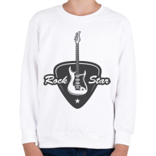 PRINTFASHION rock gitár - Gyerek pulóver - Fehér gyerek pulóver, kardigán