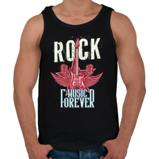 PRINTFASHION Rock mindörökké - Férfi atléta - Fekete