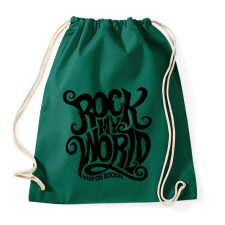 PRINTFASHION Rock my world - Sportzsák, Tornazsák - Sötétzöld tornazsák