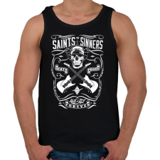 PRINTFASHION rock n roll - Férfi atléta - Fekete atléta, trikó
