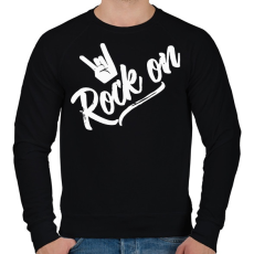 PRINTFASHION Rock n Roll - Férfi pulóver - Fekete