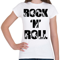 PRINTFASHION Rock n Roll - Női póló - Fehér