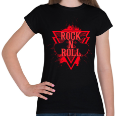 PRINTFASHION Rock N Roll  - Női póló - Fekete