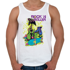 PRINTFASHION rock 'n roller - Férfi atléta - Fehér atléta, trikó