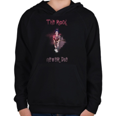 PRINTFASHION rock never die2 - Gyerek kapucnis pulóver - Fekete