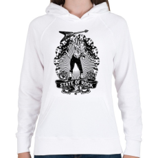 PRINTFASHION Rock - Női kapucnis pulóver - Fehér