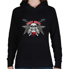 PRINTFASHION rock - Női kapucnis pulóver - Fekete női pulóver, kardigán