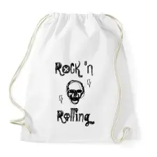 PRINTFASHION rock'nrolling - Sportzsák, Tornazsák - Fehér tornazsák