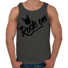 PRINTFASHION Rock On - Férfi atléta - Sötétszürke atléta, trikó