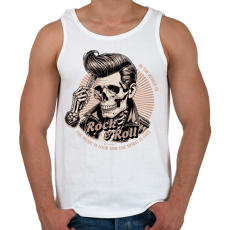 PRINTFASHION Rock & Roll - Férfi atléta - Fehér