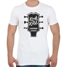 PRINTFASHION Rock & Roll - Guitar legend - Férfi póló - Fehér