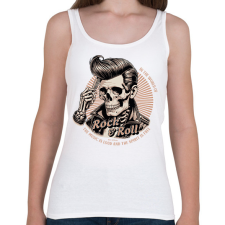 PRINTFASHION Rock & Roll - Női atléta - Fehér női trikó