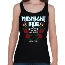 PRINTFASHION Rock rozsák - Női atléta - Fekete női trikó