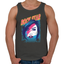 PRINTFASHION Rock sztár - Férfi atléta - Sötétszürke atléta, trikó