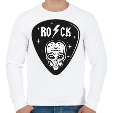 PRINTFASHION Rock UFO - Férfi pulóver - Fehér férfi pulóver, kardigán