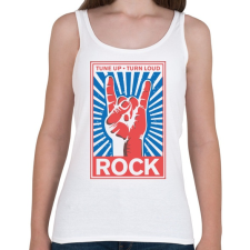 PRINTFASHION Rock zene_ - Női atléta - Fehér női trikó