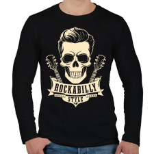 PRINTFASHION Rockabilly 2 - Férfi hosszú ujjú póló - Fekete férfi póló