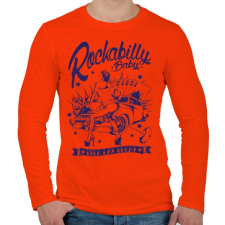 PRINTFASHION Rockabilly baby - Férfi hosszú ujjú póló - Narancs férfi póló