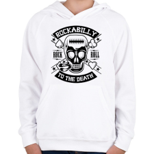 PRINTFASHION Rockabilly fekete - Gyerek kapucnis pulóver - Fehér gyerek pulóver, kardigán