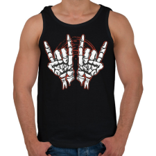 PRINTFASHION Rocker csontváz kezek - Férfi atléta - Fekete atléta, trikó