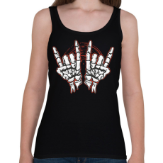 PRINTFASHION Rocker csontváz kezek - Női atléta - Fekete