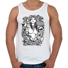 PRINTFASHION Rocker fantasy tattoo art - Férfi atléta - Fehér