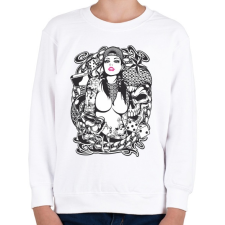 PRINTFASHION Rocker fantasy tattoo art - Gyerek pulóver - Fehér gyerek pulóver, kardigán