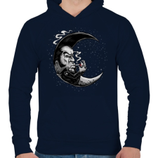 PRINTFASHION Rocker hold - Férfi kapucnis pulóver - Sötétkék férfi pulóver, kardigán