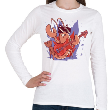 PRINTFASHION Rocker rák - Női hosszú ujjú póló - Fehér női póló