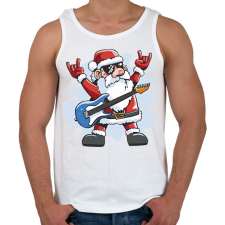 PRINTFASHION Rocker Télapó - Férfi atléta - Fehér atléta, trikó