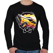 PRINTFASHION Rocket league - fennec - Férfi hosszú ujjú póló - Fekete férfi póló
