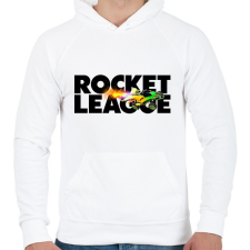 PRINTFASHION Rocket League - Férfi kapucnis pulóver - Fehér férfi pulóver, kardigán