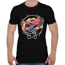 PRINTFASHION Rocket league - octane - Férfi póló - Fekete férfi póló