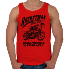 PRINTFASHION Rocketman - Férfi atléta - Piros atléta, trikó