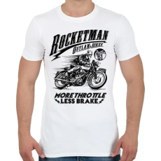 PRINTFASHION Rocketman - Férfi póló - Fehér