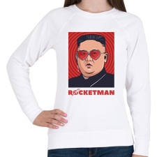 PRINTFASHION ROCKETMAN - Női pulóver - Fehér női pulóver, kardigán
