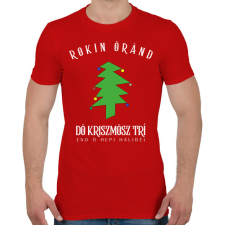 PRINTFASHION Rockin' around the christmas tree - Férfi póló - Piros férfi póló