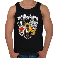 PRINTFASHION Rockmeowraton - Férfi atléta - Fekete