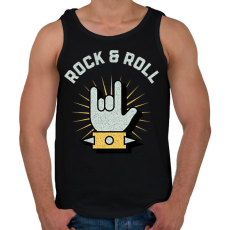 PRINTFASHION rocknroll - Férfi atléta - Fekete