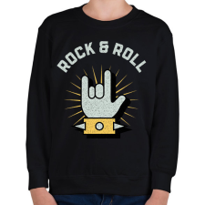 PRINTFASHION rocknroll - Gyerek pulóver - Fekete gyerek pulóver, kardigán