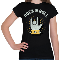 PRINTFASHION rocknroll - Női póló - Fekete