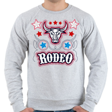 PRINTFASHION Rodeo Cowboy bika lovaglás - Férfi pulóver - Sport szürke férfi pulóver, kardigán