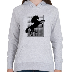 PRINTFASHION Rodeo - Női kapucnis pulóver - Sport szürke