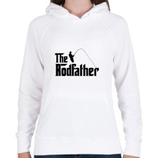 PRINTFASHION Rodfather - Női kapucnis pulóver - Fehér női pulóver, kardigán