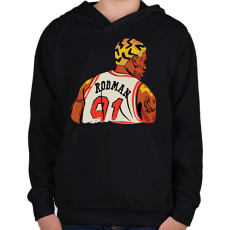 PRINTFASHION Rodman - Gyerek kapucnis pulóver - Fekete