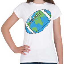 PRINTFASHION Rögbi bolygó - Női póló - Fehér női póló