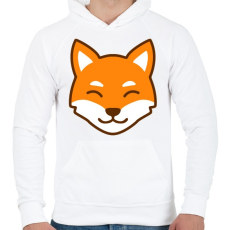 PRINTFASHION Róka arckép  - Férfi kapucnis pulóver - Fehér